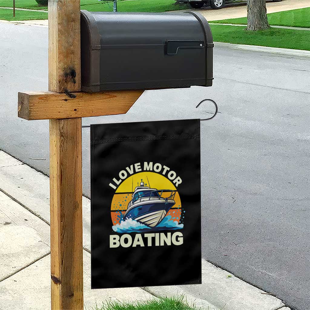 Funny Boater Garden Flag I Love Motorboating - Wonder Print Shop