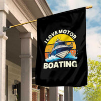 Funny Boater Garden Flag I Love Motorboating - Wonder Print Shop