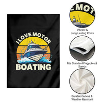 Funny Boater Garden Flag I Love Motorboating - Wonder Print Shop