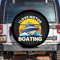 Funny Boater Spare Tire Cover I Love Motorboating - Wonder Print Shop