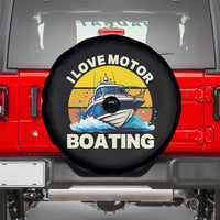 Funny Boater Spare Tire Cover I Love Motorboating - Wonder Print Shop