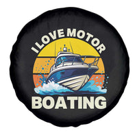 Funny Boater Spare Tire Cover I Love Motorboating - Wonder Print Shop