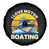 Funny Boater Spare Tire Cover I Love Motorboating - Wonder Print Shop