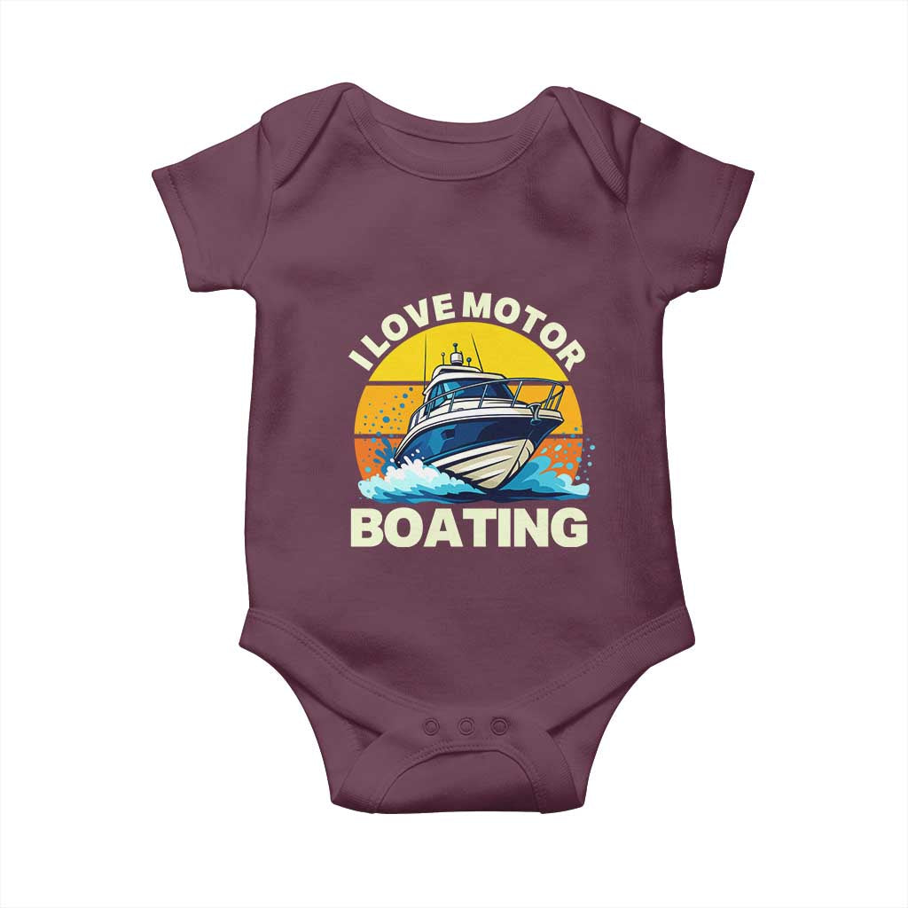 Funny Boater Baby Onesie I Love Motorboating - Wonder Print Shop