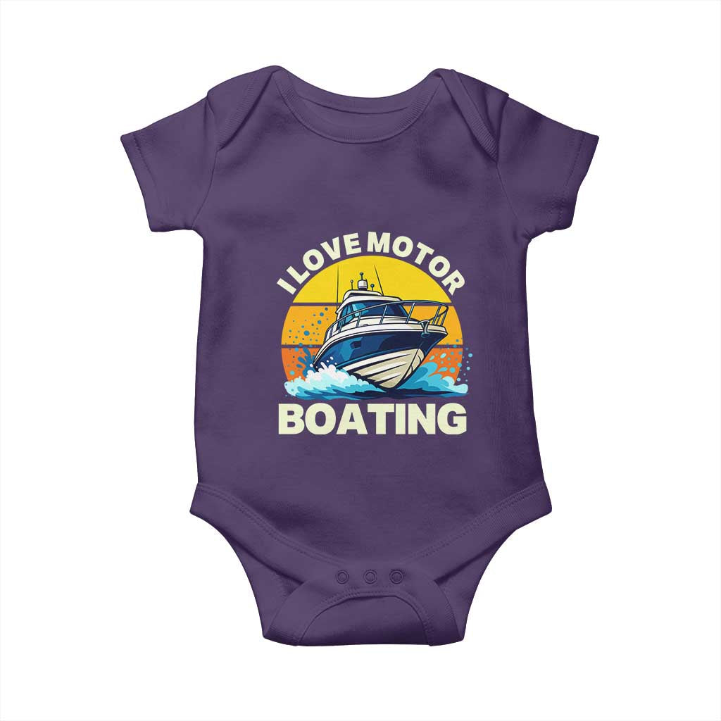 Funny Boater Baby Onesie I Love Motorboating - Wonder Print Shop