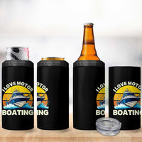 Funny Boater 4 in 1 Can Cooler Tumbler I Love Motorboating - Wonder Print Shop