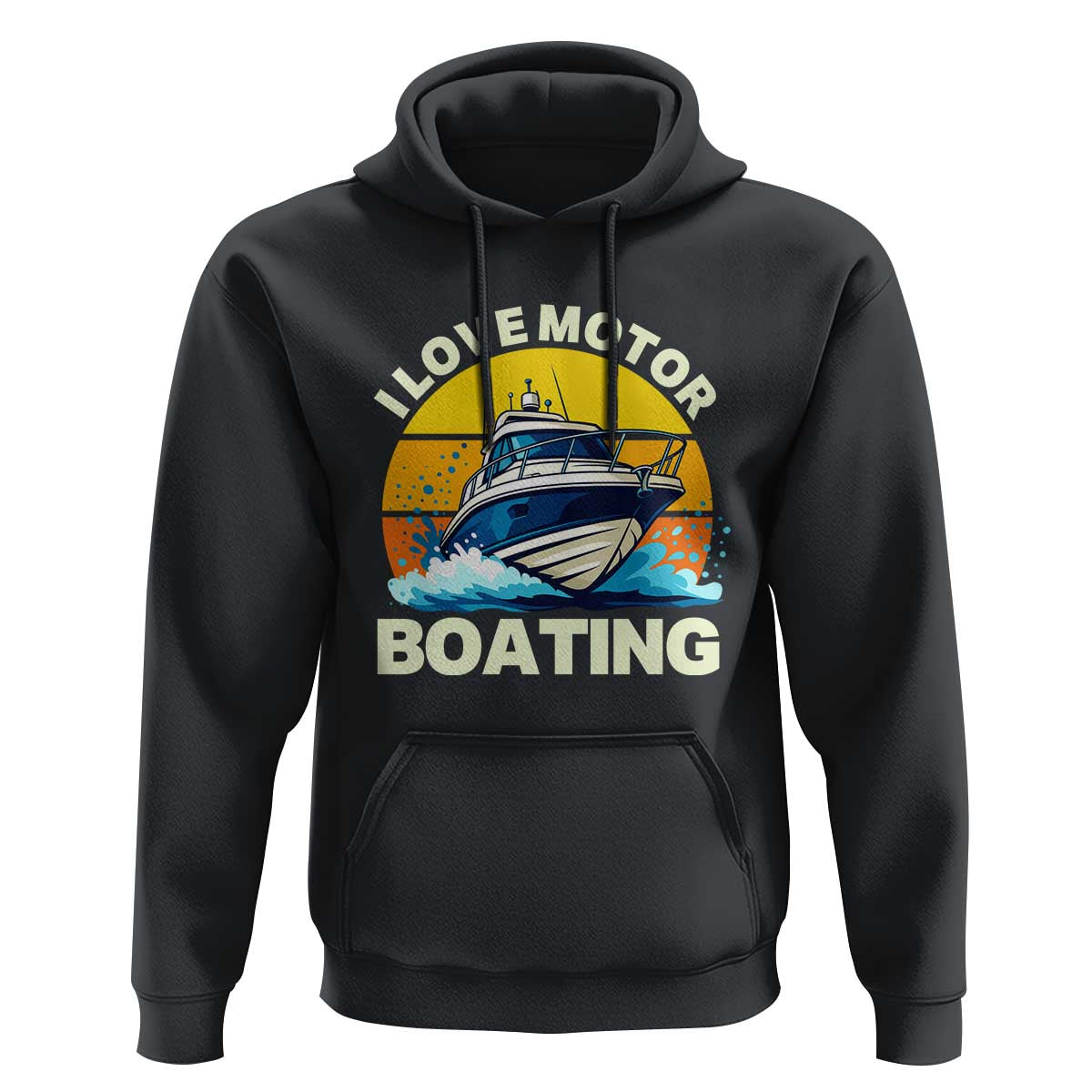 Funny Boater Hoodie I Love Motorboating - Wonder Print Shop