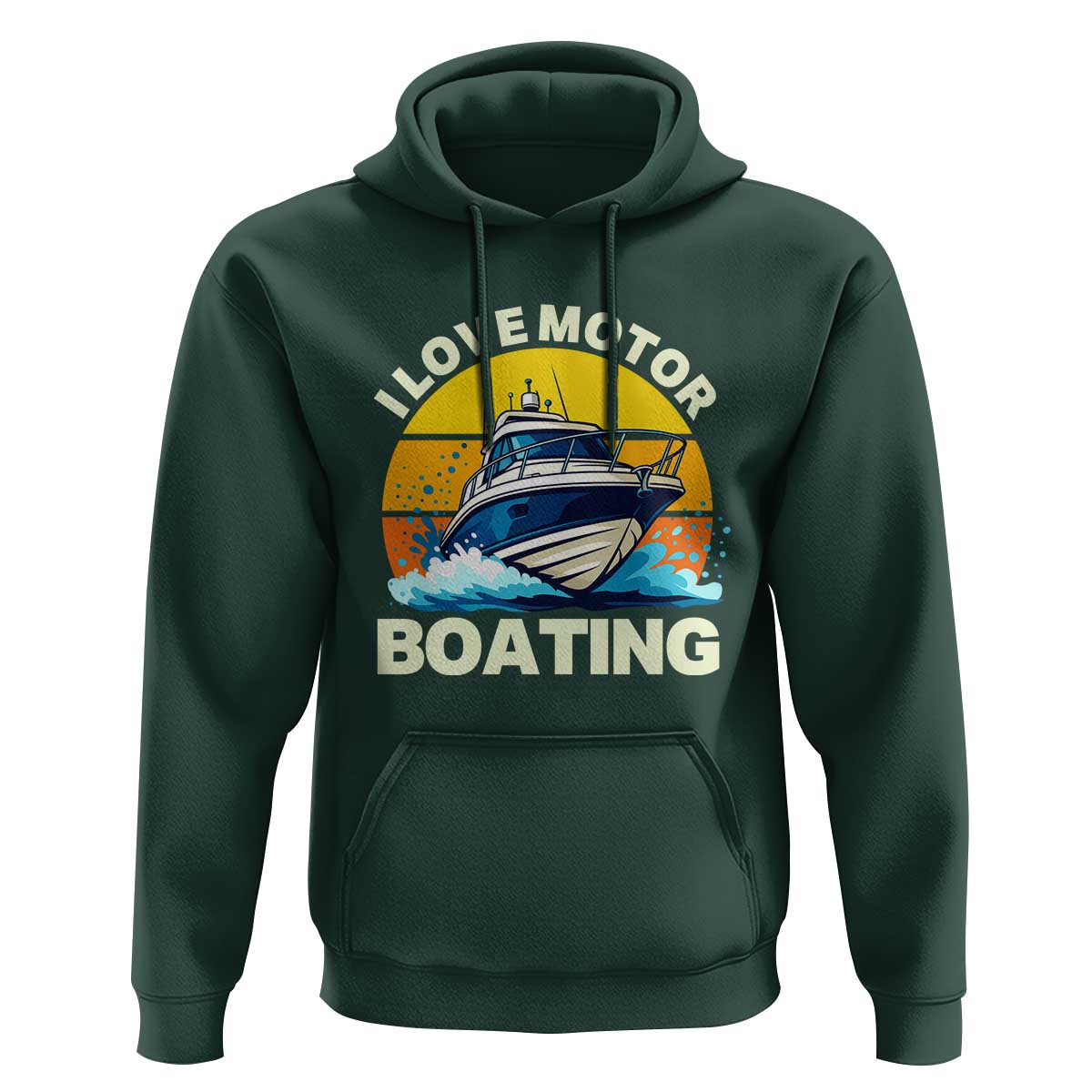 Funny Boater Hoodie I Love Motorboating - Wonder Print Shop