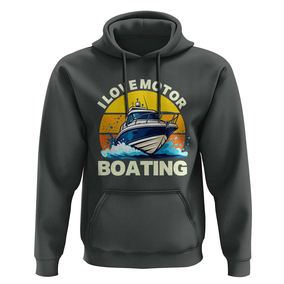 Funny Boater Hoodie I Love Motorboating - Wonder Print Shop