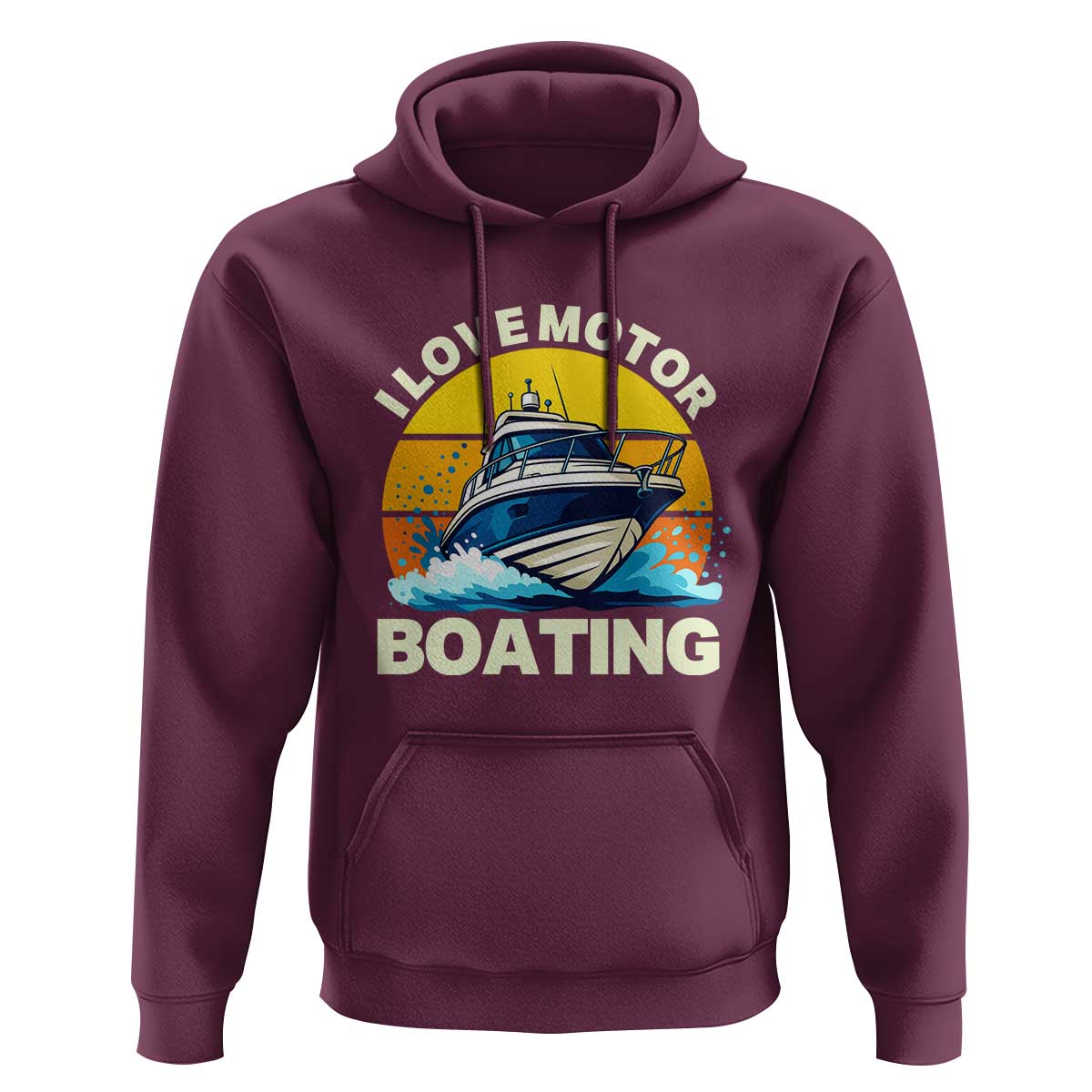 Funny Boater Hoodie I Love Motorboating - Wonder Print Shop