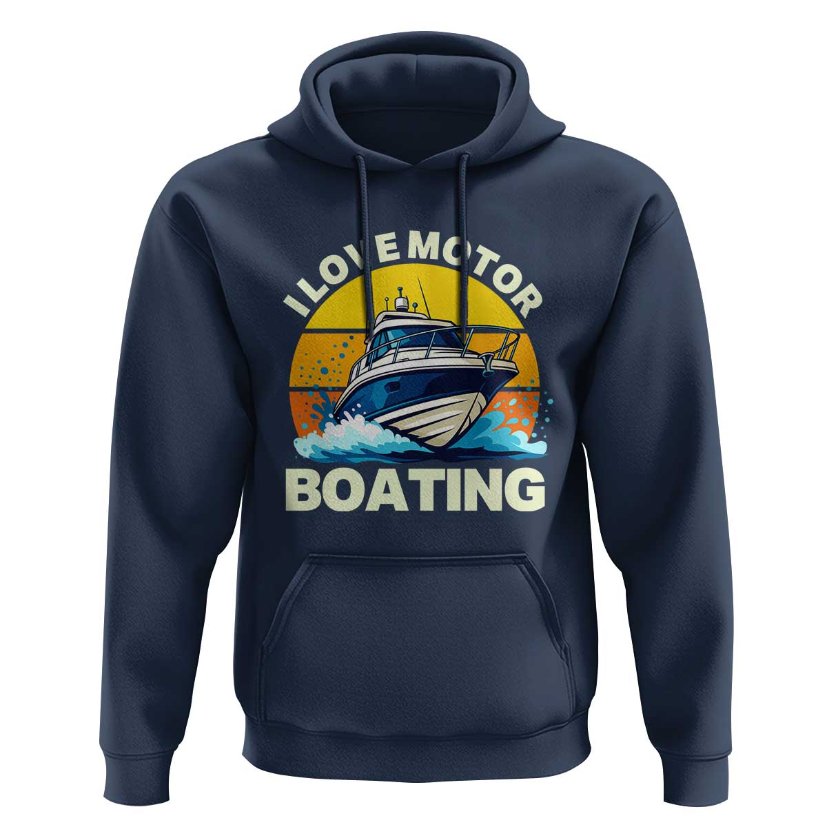 Funny Boater Hoodie I Love Motorboating - Wonder Print Shop