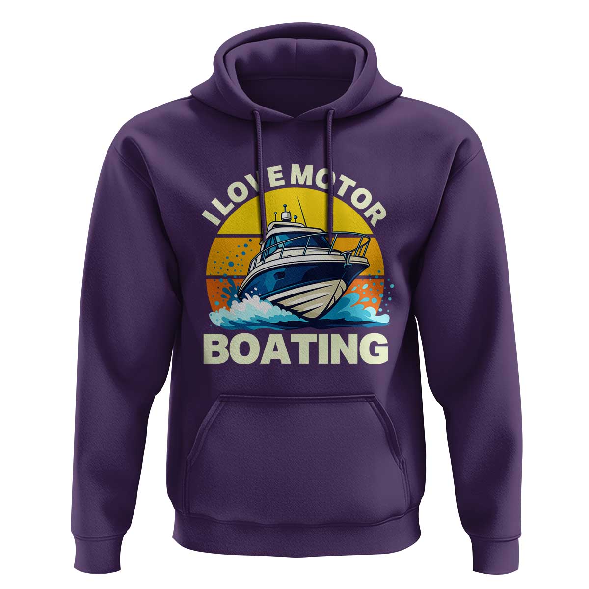 Funny Boater Hoodie I Love Motorboating - Wonder Print Shop