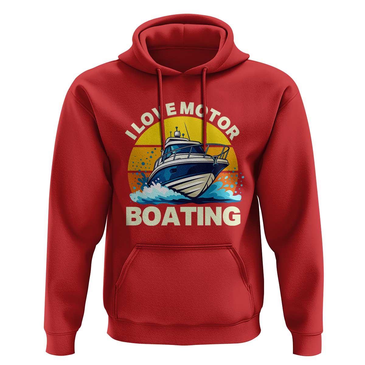 Funny Boater Hoodie I Love Motorboating - Wonder Print Shop