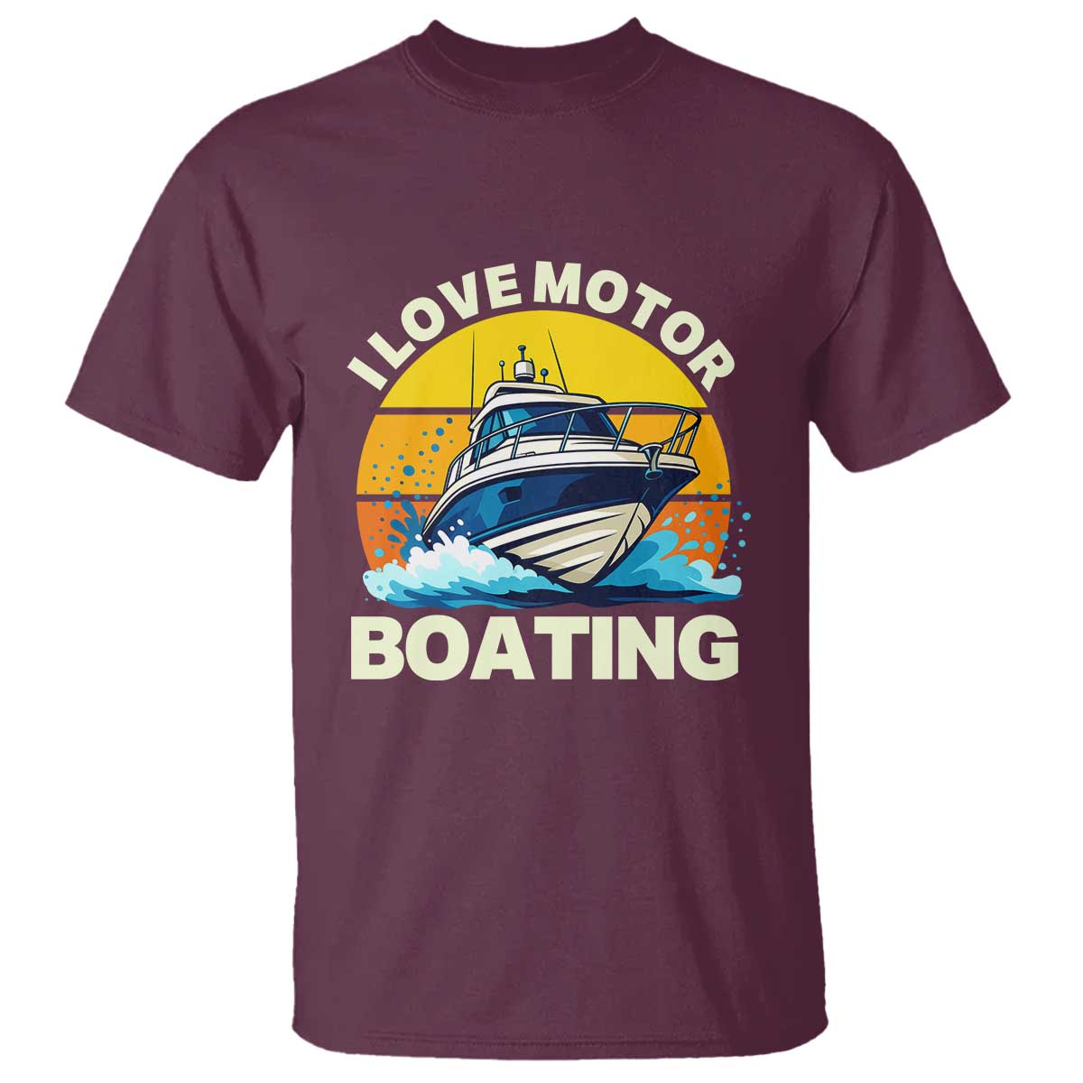 Funny Boater T Shirt I Love Motorboating - Wonder Print Shop