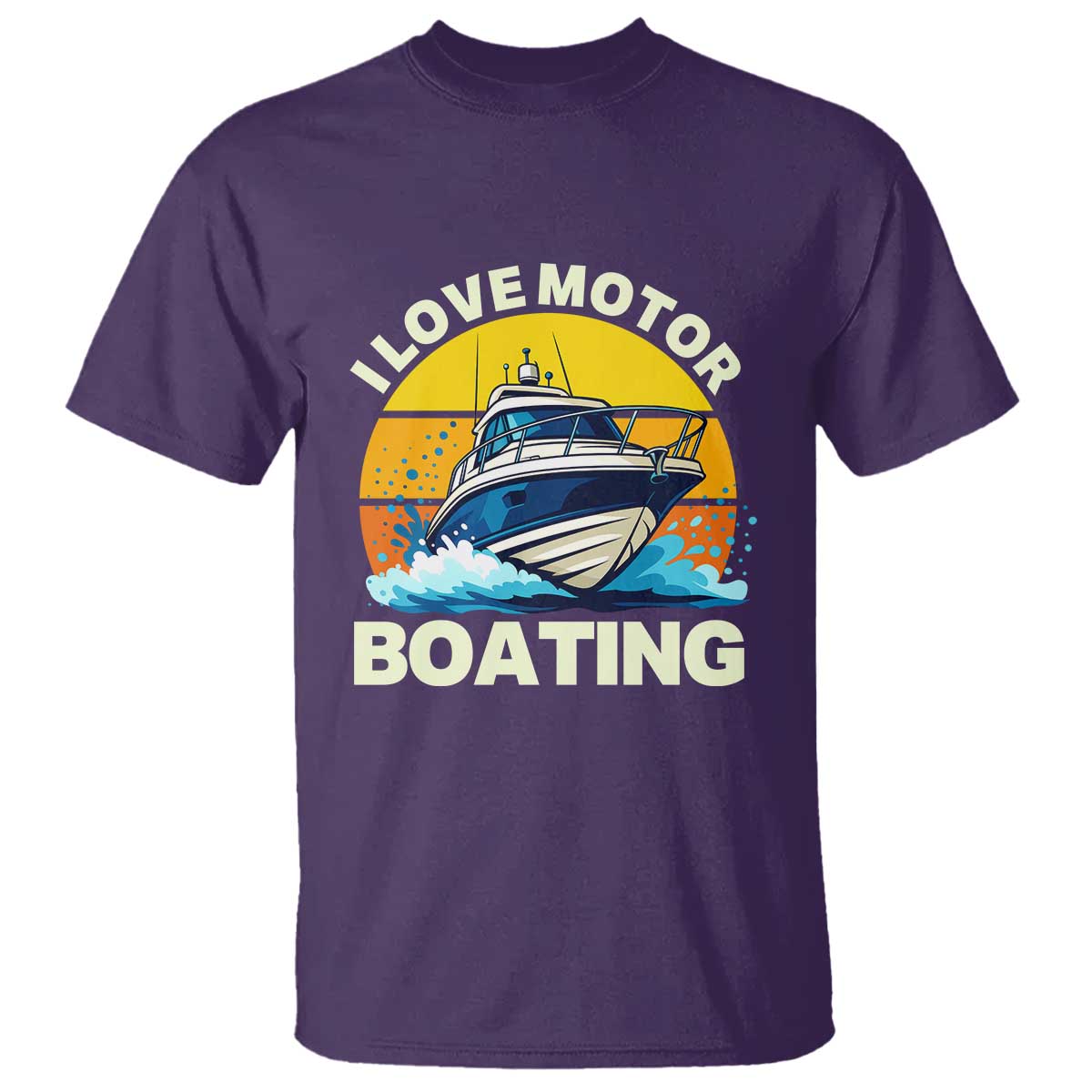 Funny Boater T Shirt I Love Motorboating - Wonder Print Shop