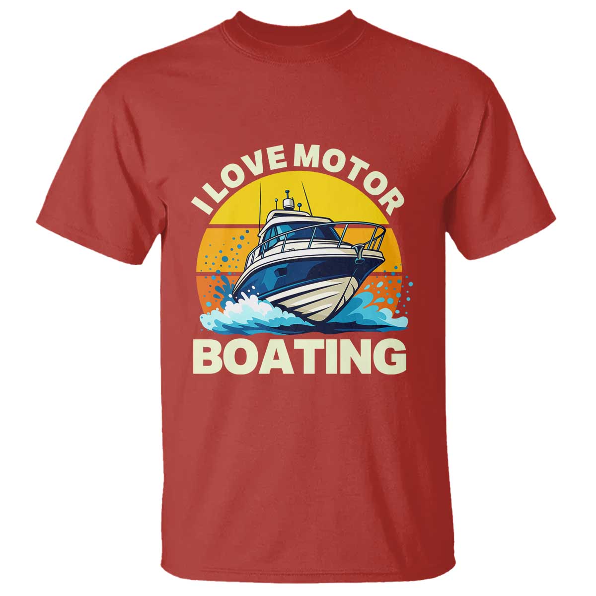 Funny Boater T Shirt I Love Motorboating - Wonder Print Shop