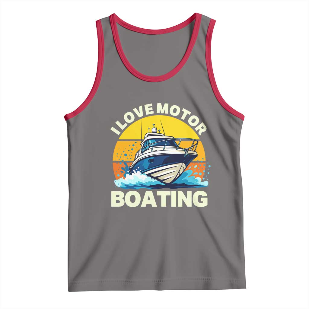 Funny Boater Tank Top I Love Motorboating - Wonder Print Shop