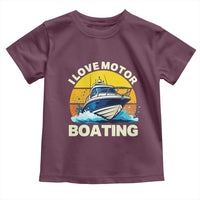 Funny Boater Toddler T Shirt I Love Motorboating - Wonder Print Shop