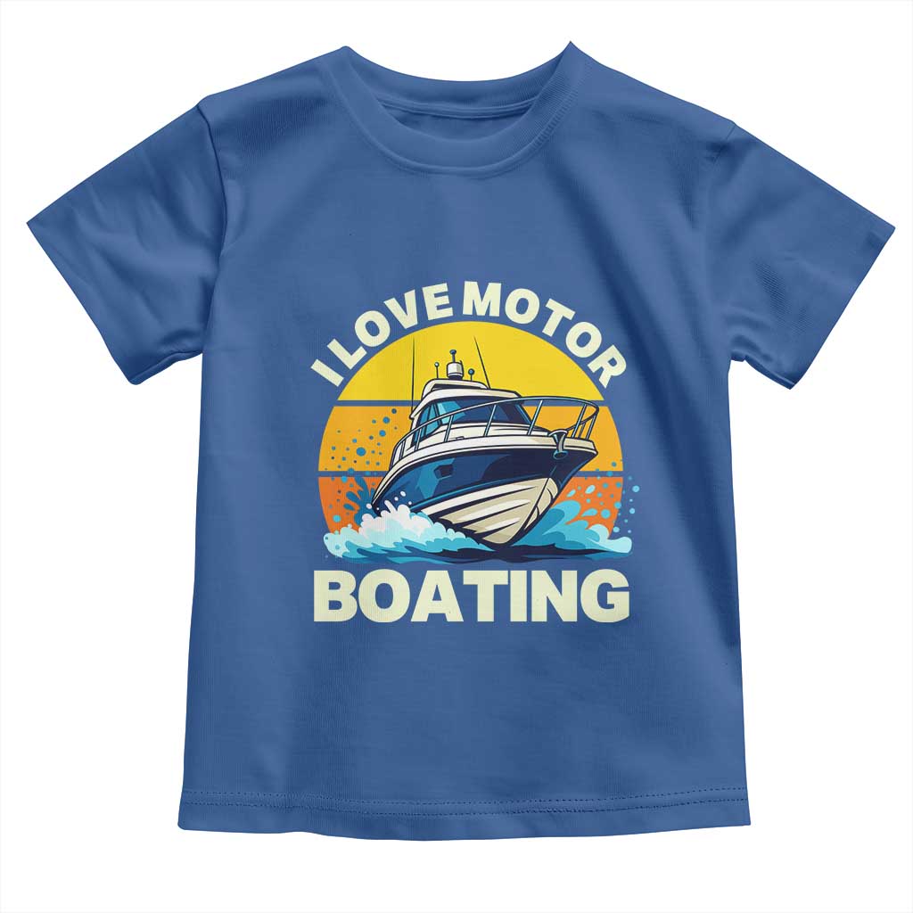 Funny Boater Toddler T Shirt I Love Motorboating - Wonder Print Shop
