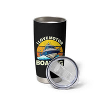Funny Boater Tumbler Cup I Love Motorboating - Wonder Print Shop