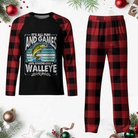 Funny Fishing Plaid Pajama Set It Is All Fun And Games Until Someone Loses A Walleye - Wonder Print Shop