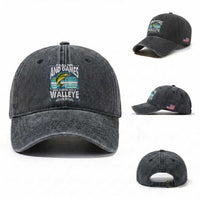 Funny Fishing Washed Cotton Baseball Cap It Is All Fun And Games Until Someone Loses A Walleye