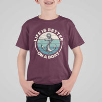 Funny Boating T Shirt For Kid Life Is Better On A Boat - Wonder Print Shop