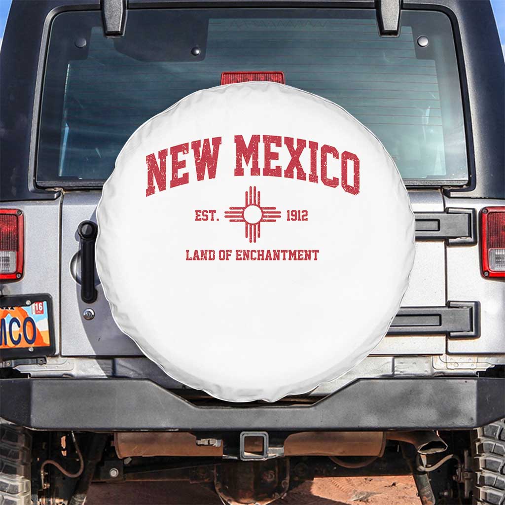 Vintage New Mexico Flag Zia Sun Souvenir Spare Tire Cover