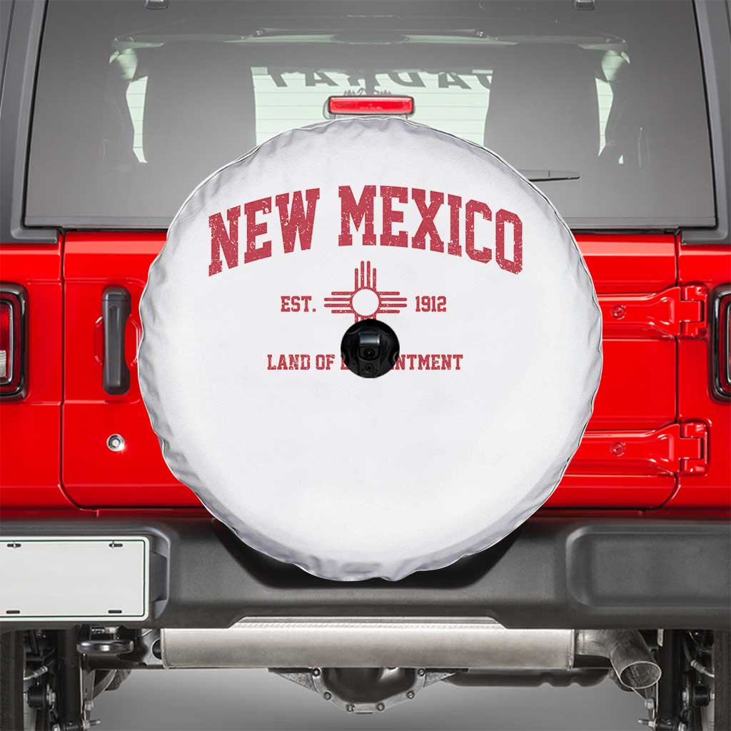 Vintage New Mexico Flag Zia Sun Souvenir Spare Tire Cover