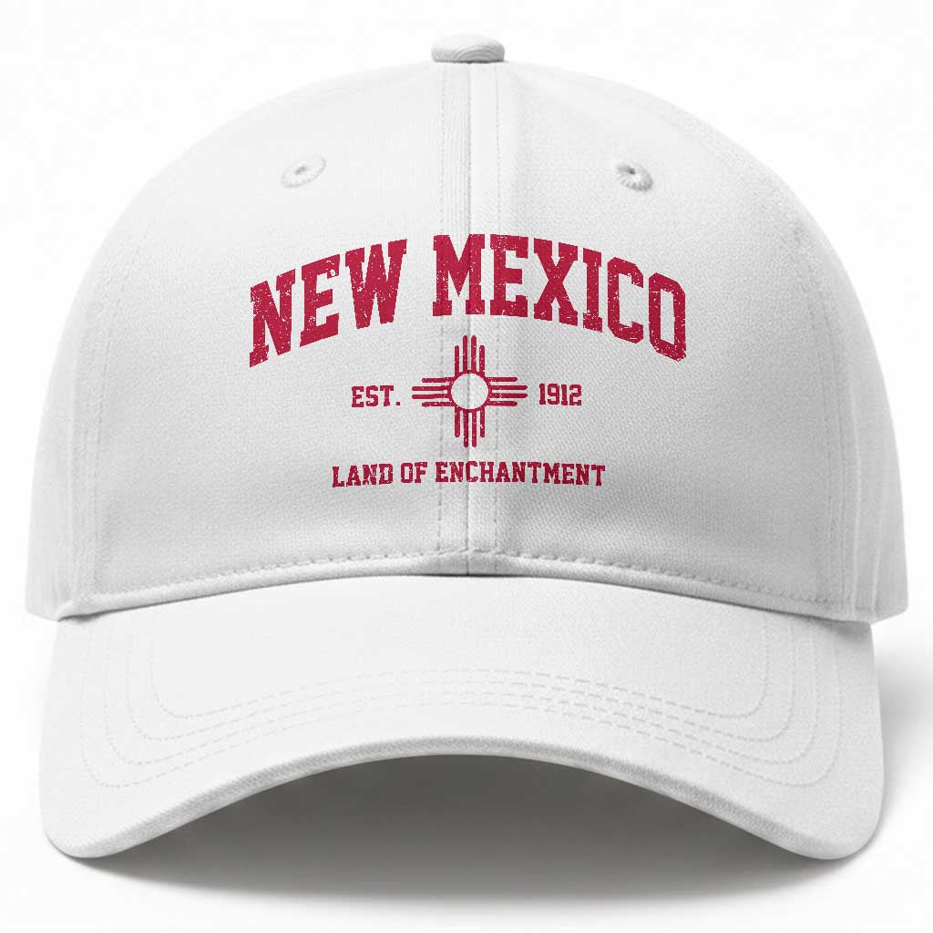 Vintage New Mexico Flag Zia Sun Souvenir Baseball Cap