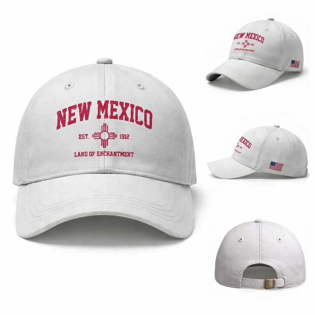 Vintage New Mexico Flag Zia Sun Souvenir Baseball Cap