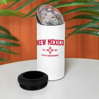 Vintage New Mexico Flag Zia Sun Souvenir 4 in 1 Can Cooler Tumbler