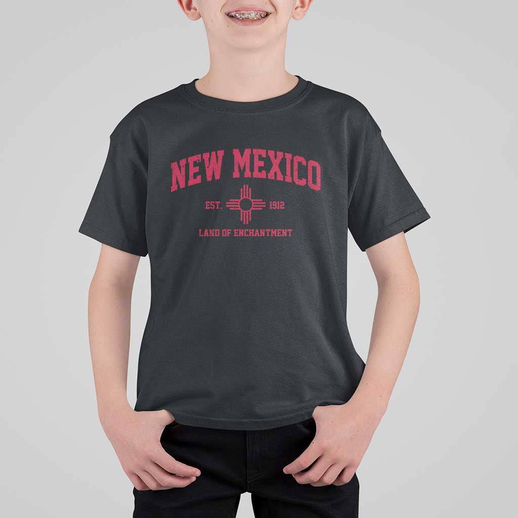 Vintage New Mexico Flag Zia Sun Souvenir T Shirt For Kid