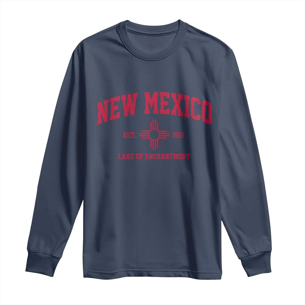 Vintage New Mexico Flag Zia Sun Souvenir Long Sleeve Shirt