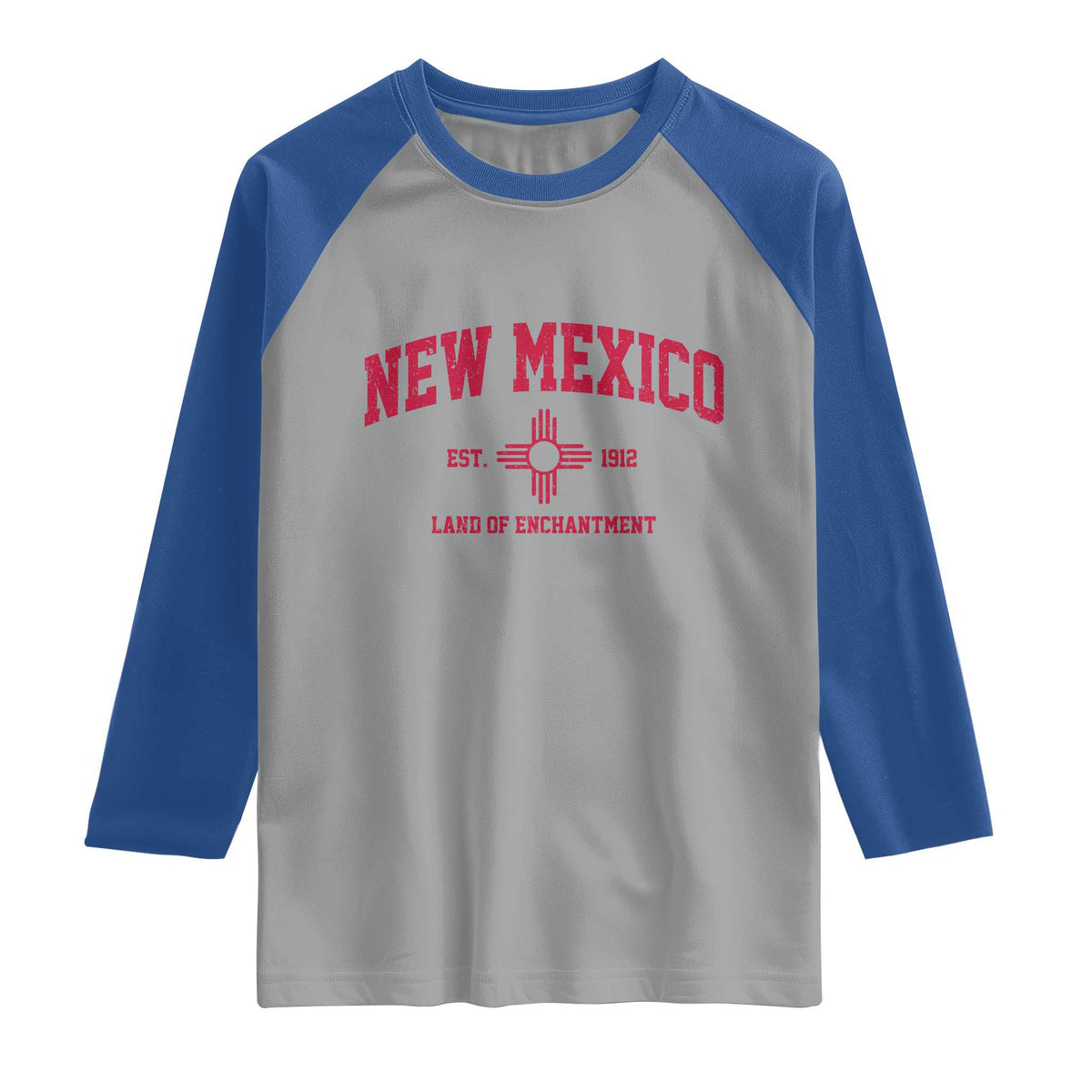 Vintage New Mexico Flag Zia Sun Souvenir Raglan Shirt