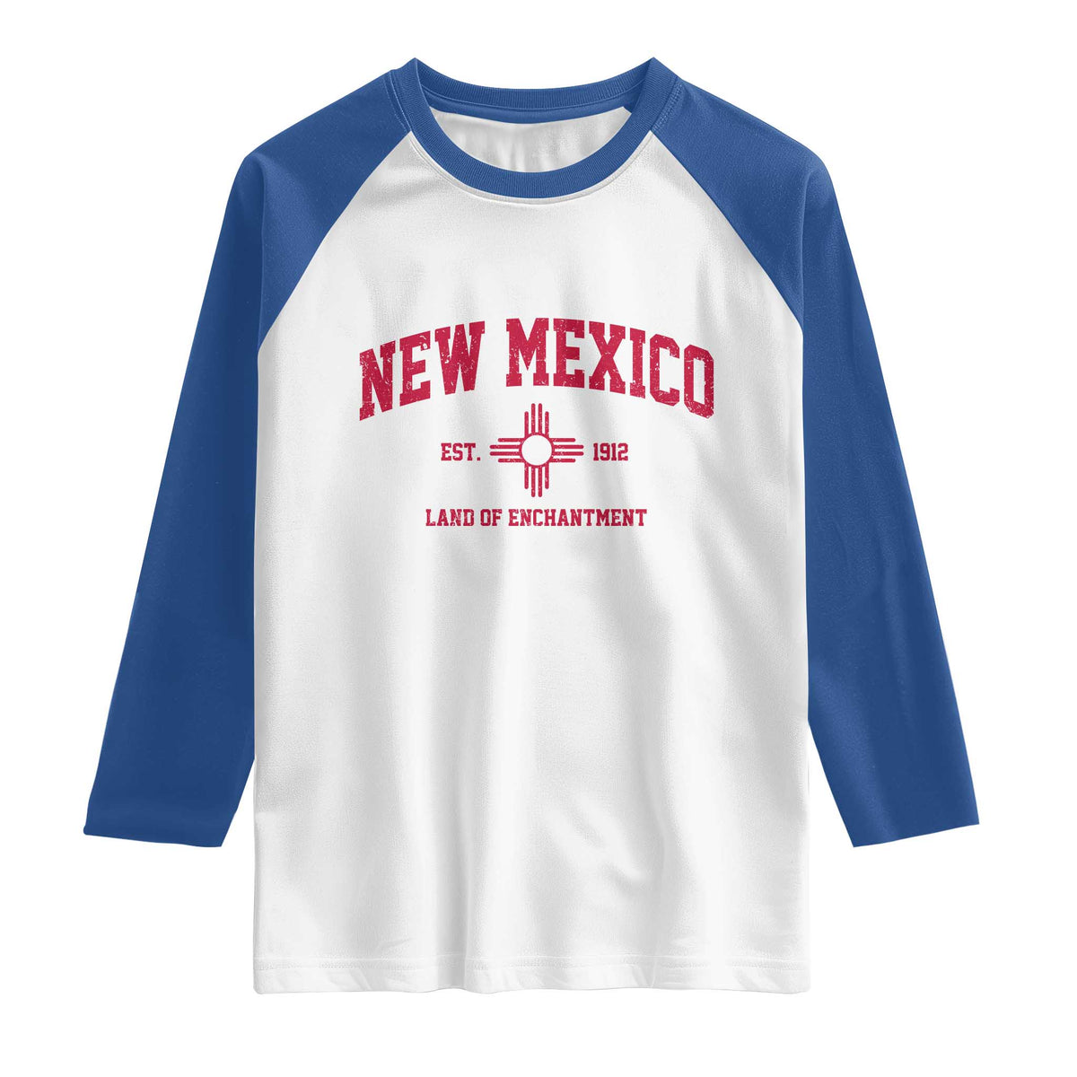 Vintage New Mexico Flag Zia Sun Souvenir Raglan Shirt