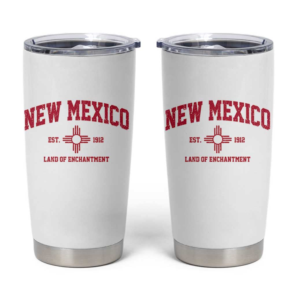 Vintage New Mexico Flag Zia Sun Souvenir Tumbler Cup