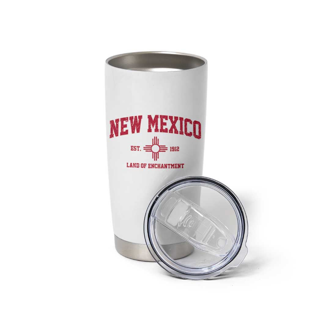 Vintage New Mexico Flag Zia Sun Souvenir Tumbler Cup