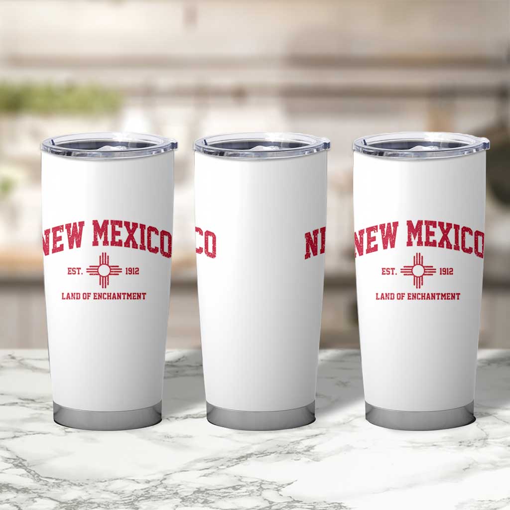 Vintage New Mexico Flag Zia Sun Souvenir Tumbler Cup