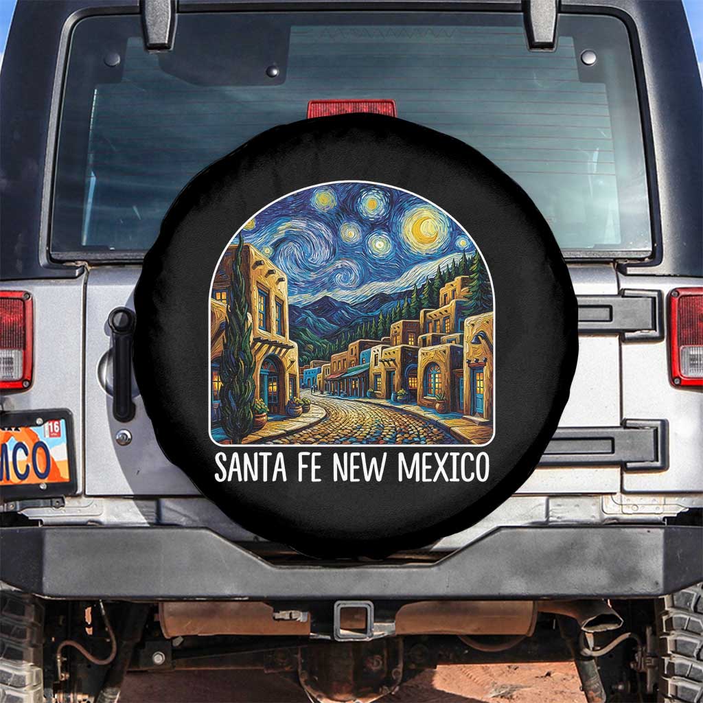 Santa Fe New Mexico Starry Night Style Spare Tire Cover