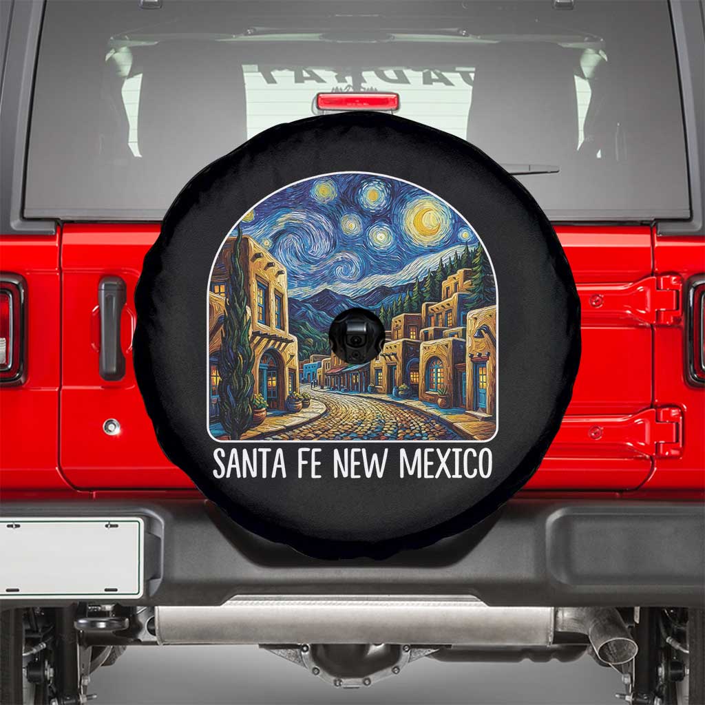 Santa Fe New Mexico Starry Night Style Spare Tire Cover