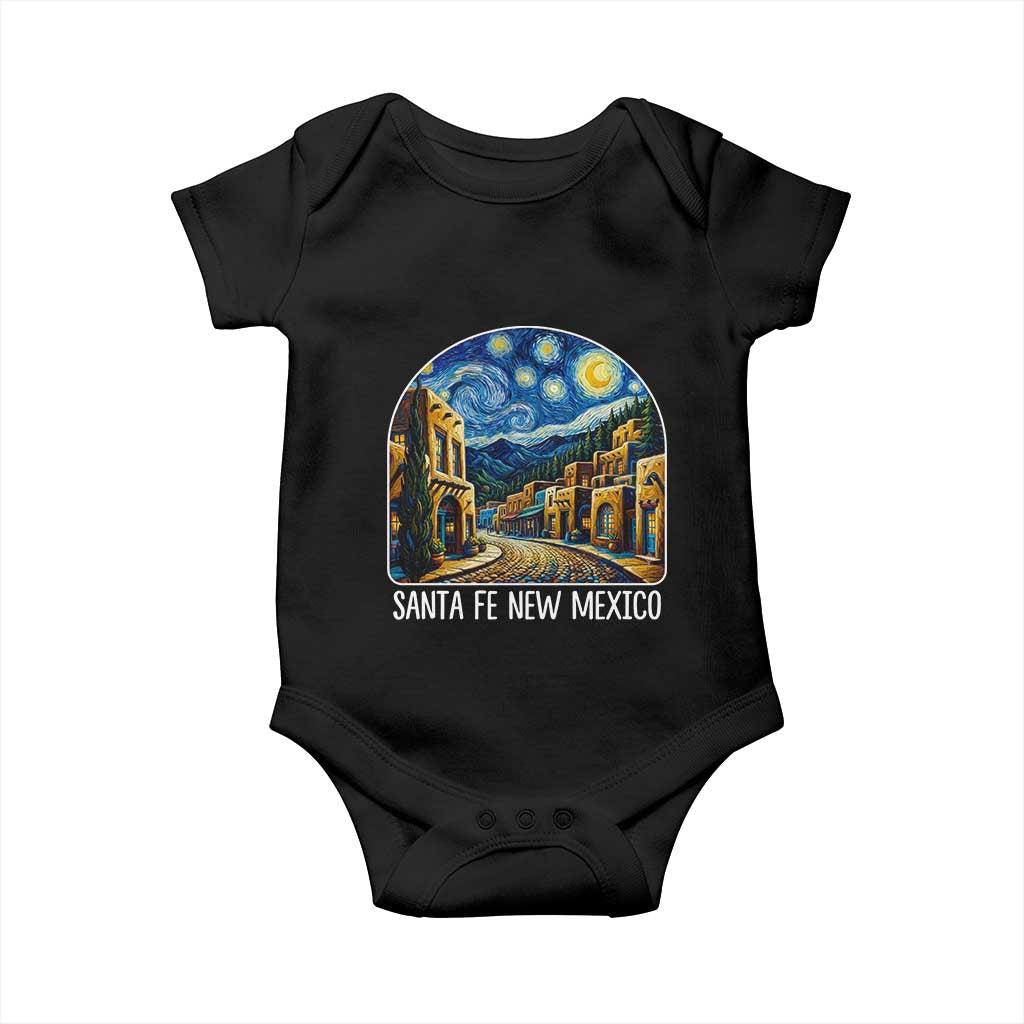 Santa Fe New Mexico Starry Night Style Baby Onesie