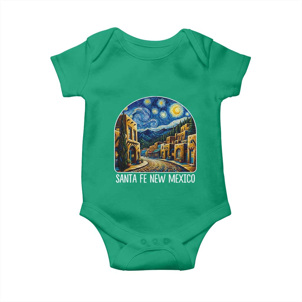 Santa Fe New Mexico Starry Night Style Baby Onesie