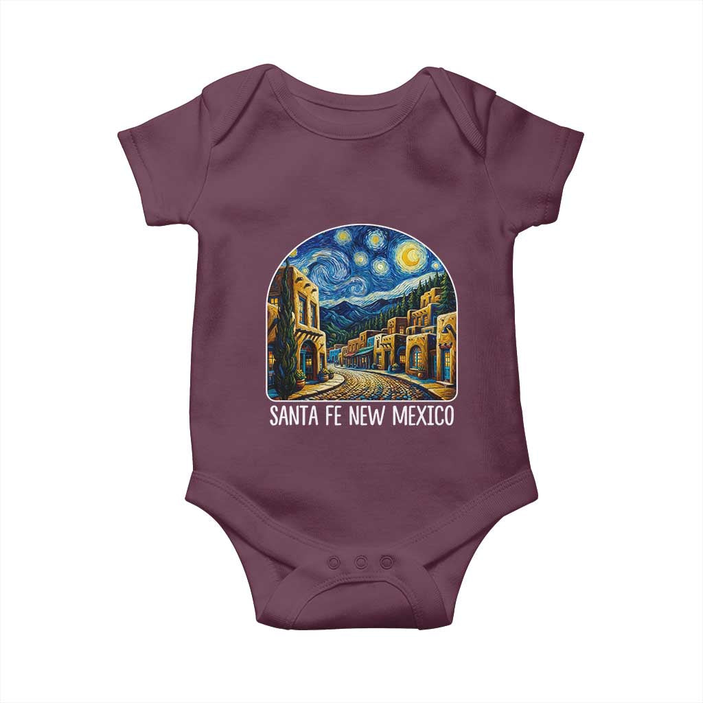 Santa Fe New Mexico Starry Night Style Baby Onesie