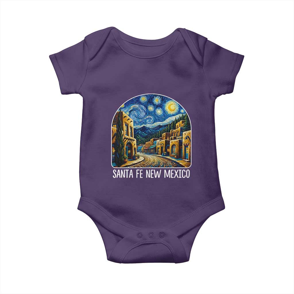 Santa Fe New Mexico Starry Night Style Baby Onesie