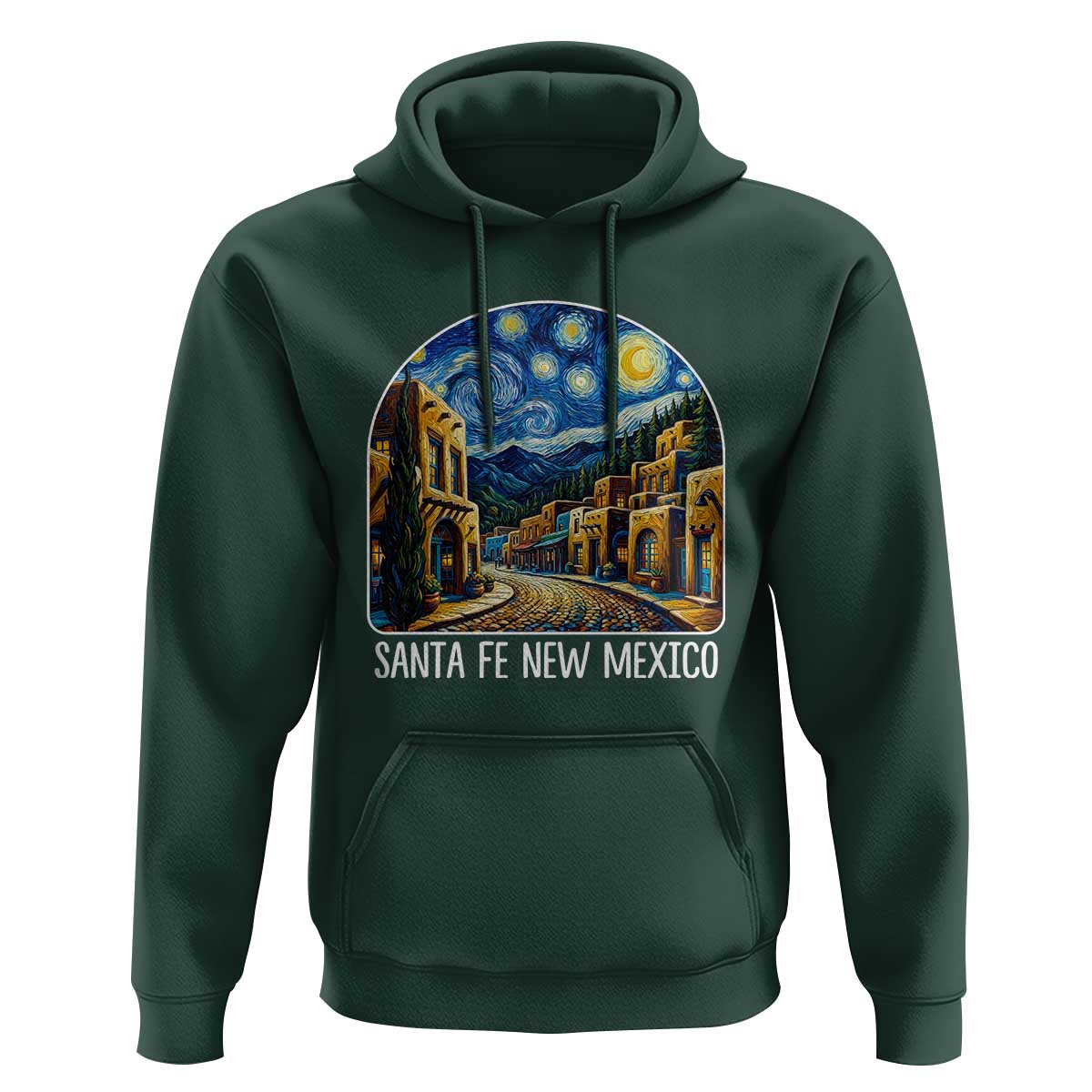 Santa Fe New Mexico Starry Night Style Hoodie