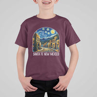 Santa Fe New Mexico Starry Night Style T Shirt For Kid