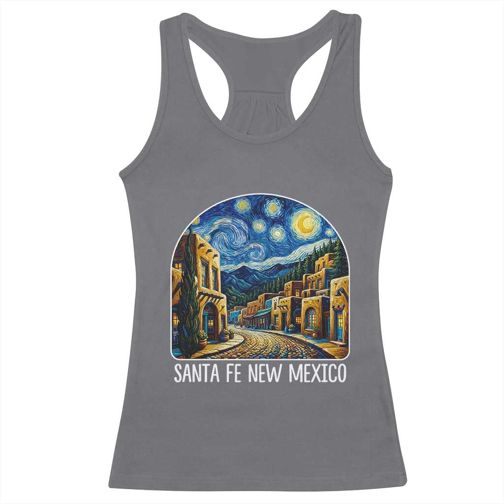 Santa Fe New Mexico Starry Night Style Racerback Tank Top