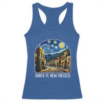 Santa Fe New Mexico Starry Night Style Racerback Tank Top