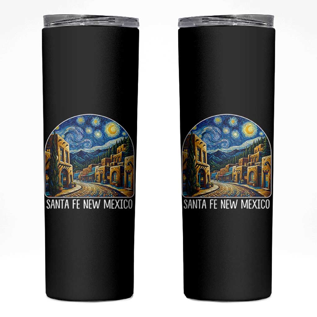 Santa Fe New Mexico Starry Night Style Skinny Tumbler